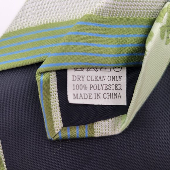 Fratello Men's Embroidered Paisley Tie Green - Picture 6 of 6